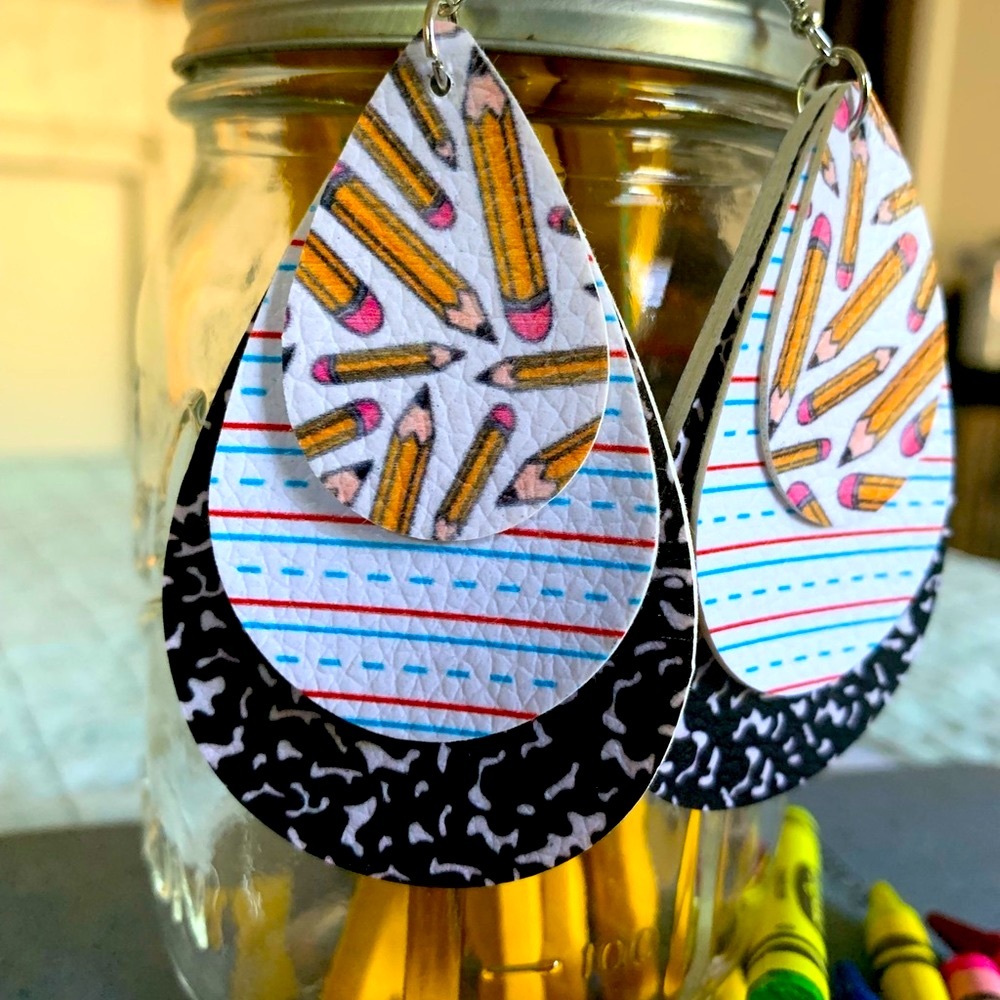 2/$20 Teacher. Back to School Earrings - Picture 1 of 6